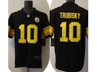 Pittsburgh Steelers #10 Mitch Trubisky Color Rush Limited Jersey Black
