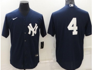 Nike New York Yankee #4 Cool Base Jersey Blue