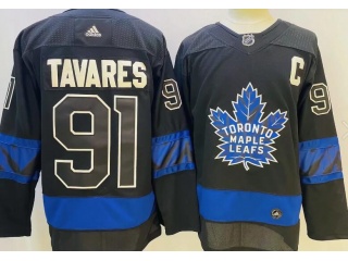 Adidas Toronto Maple #91 John Tavares 3rd Jersey Black