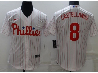 Nike Philadelphia Phillies #8 Nick Castellanos Cool Base Jersey White