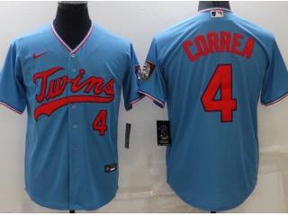 Nike Minnesota Twins #4 Carlos Correa Cool Base Jersey Blue