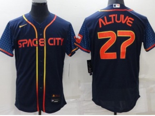 Nike Houston Astros #27 Jose Altuve Space City Jersey Blue