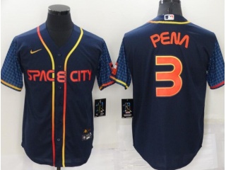 Nike Houston Astros #3 Jeremy Pena Space City Cool Base Jersey Blue