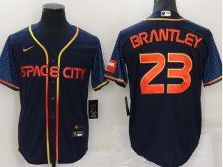 Nike Houston Astros #23 Michael Brantley Space City Cool Base Jersey Blue