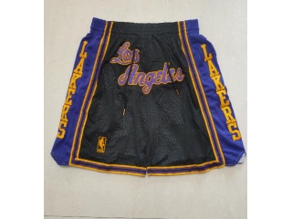 Los Angeles Lakers Los Angeles Just Don Shorts Black