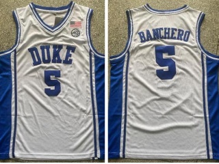 Duke Blue Devils #5 Paolo Banchero Jersey White