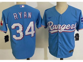 Nike Texas Rangers #34 Nolan Ryan Cool Base Jersey Blue
