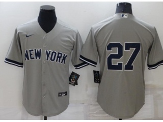 Nike New York Yankee #27 Cool Base Jersey Grey