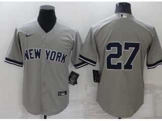 Nike New York Yankee #27 Cool Base Jersey Grey 