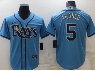 Nike Tampa Bay Rays #5 Wander Franco Cool Base Jersey Baby Blue