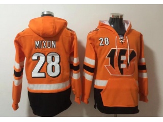 Cincinnati Bengals #28 Joe Mixon Hoodie Orange