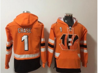 Cincinnati Bengals #1 Ja’Marr Chase Hoodie Orange