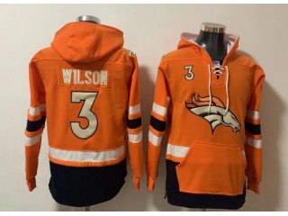 Denver Broncos #3 Russell Wilson Hoodie Orange