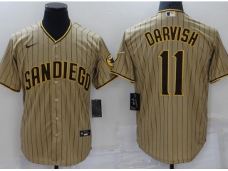 Nike San Diego Padres #11 Yu Darvish Cool Base Jersey Tan