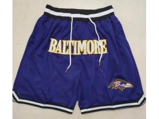 Baltimore Ravens Just Don Shorts Purple