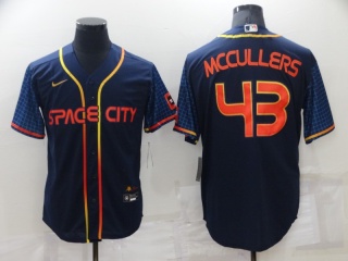 Nike Houston Astros #43 Lance Mcculler Space City Cool Base Jersey Blue