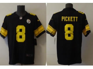 Pittsburgh Steelers #8 Kenny Pickett Color Rush Limited Jersey Black