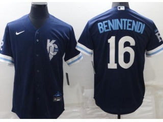 Kansas City Royals #16 Andrew Benintendi City Cool Base Jersey Blue