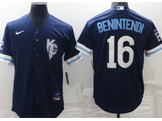 Kansas City Royals #16 Andrew Benintendi City Cool Base Jersey Blue 