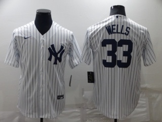 Nike New York Yankee #33 David Wells Cool Base Jersey White