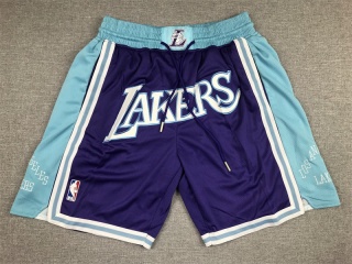 Los Angeles Lakers 75th Just Don Shorts Purple/Baby Blue