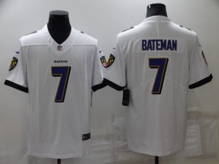 Baltimore Ravens #7 Rashod Bateman Vapor Limited Jersey White