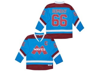 Gordon Bombay #66 Minnehaha Waves Mighty Ducks Movie Jersey Blue