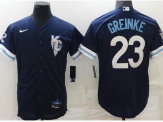 Nike Kansas City Royals #23 Zack Greinke City Cool Base Jersey Blue