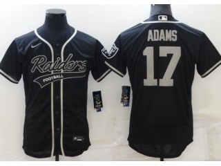 Las Vegas Raiders #17 Davante Adams Flexbase MLB Baseball Jersey Black