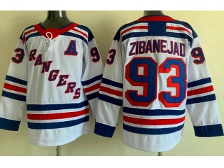 Adidas New York Rangers #93 Mika Zibanejad Hockey Jersey White