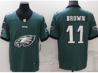 Philadelphia Eagles #11 Aj Brown With Big Logo Jersey Green