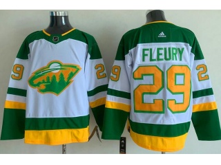 Adidas Minnesota Wild #29 Marc-Andre Fleury Retro Jersey White 