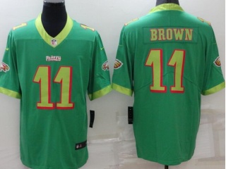 Philadelphia Eagles #11 Aj Brown Limited Jersey Apple Green 