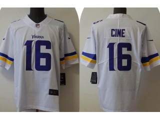 Minnesota Vikings #16 Lewis Cine Limited Jersey White