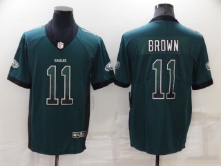 Philadelphia Eagles #11 Aj Brown Drift Fashion Limited Jersey Green