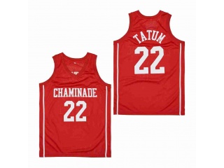 Jayson Tatum #22 Chaminade College Preparatory School Basketball Jersey Red