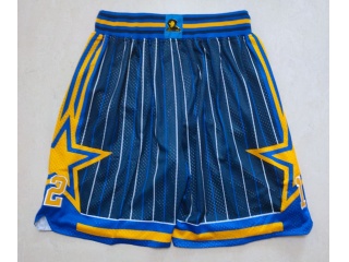 Boca Juniors #12 Shorts Navy Blue Pinstripes 