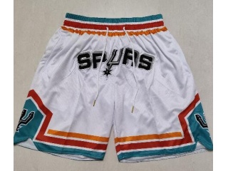 San Antonio Spurs Just Don Shorts White City