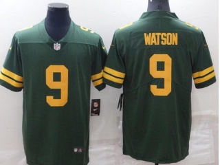 Green Bay Packers #9 Christian Watson Throwback Vapor Limited Jersey Green 