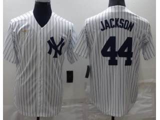 Nike New York Yankee #44 Reggie Jackson Throwback Jersey White
