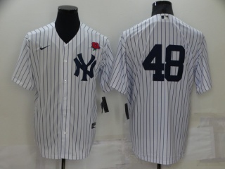 Nike New York Yankee #48 2022 Memorial Day Cool Base Jersey White Pinstripes