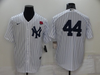 Nike New York Yankee #44 2022 Memorial Day Cool Base Jersey White Pinstripes