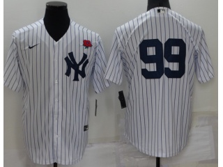 Nike New York Yankees #99 Pinstrip 2022 Memorial Day Cool Base Jersey White