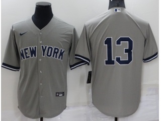 Nike New York Yankee #13 Cool Base Jersey Grey