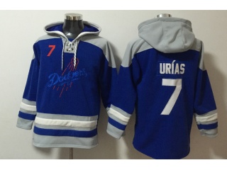 Nike Los Angeles Dodgers #7 Julio Urias Hoodies Blue