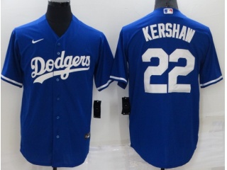 Nike Los Angeles Dodgers #22 Clayton Kershaw Cool Base Jersey Blue 