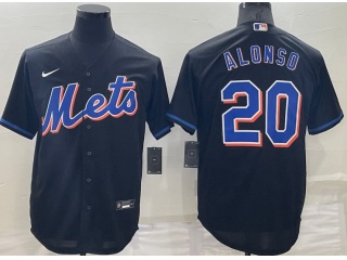 Nike New York Mets #20 Pete Alonso Cool Base Jersey Black