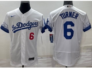 Nike Los Angeles Dodgers #6 Justin Turner City Flexbase Jersey White