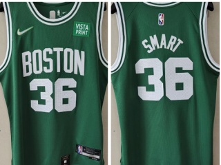 Nike Boston Celtics #36 Marcus Smart 75th Jersey Green