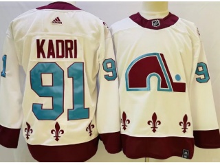 Adidas Colorado Avalanche #91 Nazem Kadri Retro Jersey White